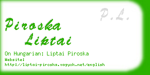 piroska liptai business card